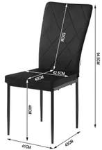 4x Moderne Eetkamerstoelen met Stevige Metalen Poten, Verzenden, Nieuw