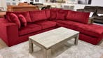Hoekbank Loenen - hoekbanken - Rood, Nieuw, 150 cm of meer, Stof, 200 tot 250 cm