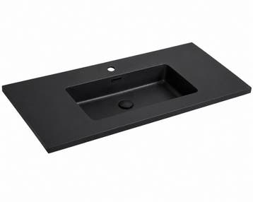 Badplaats Wastafel Angela 100 x 48 cm - Zwart - Wasbak, Verzenden, Nieuw