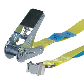 Spanband 25 mm 0,8 ton 4M Geel met Spanoog Fitting, Verzenden, Nieuw