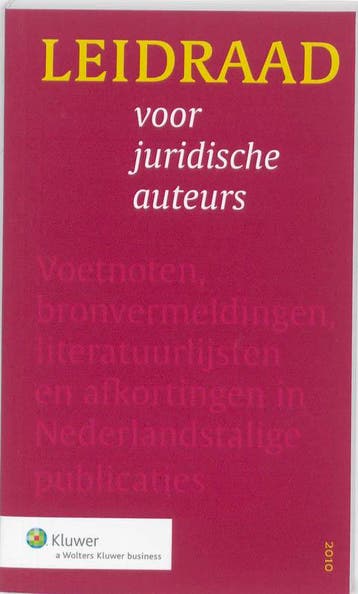 Leidraad voor juridische auteurs - G. van Bussel, Verzenden, Gelezen, G. van Bussel