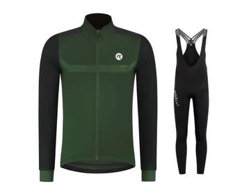 Rogelli Mono Winter Fietsset – Groen/Zwart, Rogelli, Nieuw, Overige maten, Bovenkleding