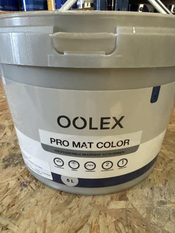 Oolex pro mat color - licht grijs - 10 liter - MUURVERF MAT, Nieuw, Ophalen of Verzenden, Verf, 10 tot 15 liter