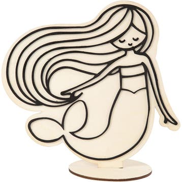 Figuur om te decoreren, zeemeermin, H: 18 cm, 1 stuk, Nieuw