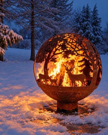 Architectonisch ornament - Monumentale design-vuurbol met