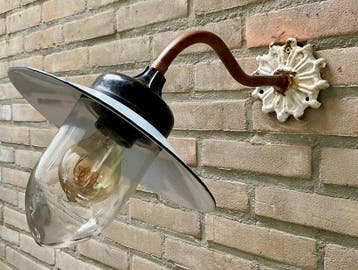 Lamp ornament - Glas, Koper - zwanenhals uitvoering