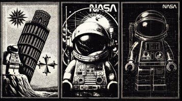Æ (XX-XXI) - Set of 3 – LEGO Space Series – “Silent Orbit of, Nieuw