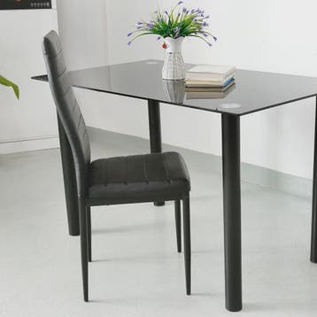 Set van 4 Eetkamerstoelen - Gestoffeerd PU Leer met Metalen, Huis en Inrichting, Verzenden, Nieuw