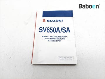 Instructie Boek Suzuki SV 650 2007-2012 (SV650 SV650N, Verzenden, Gebruikt