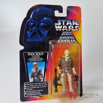 Star Wars POTF2 Red Han Solo Hoth Gear closed hand Trilogo, Verzenden, Zo goed als nieuw