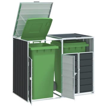 vidaXL Containerberging voor 2 containers 144x81x113cm staal, Verzenden, Nieuw