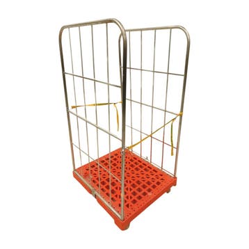 Rolcontainer 800x710x153 mm, 2 hekken, oranje, gebruikt -, Ophalen of Verzenden, Overige typen, Emtrade NL