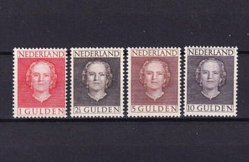 Nederland 1949/1951 - Koningin Juliana (en face) Hoge, Gestempeld