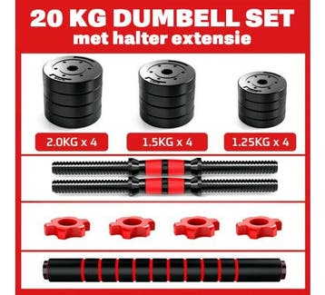 Halter set 20kg | RVS Klemmen | A-kwaliteit | Beste Prijs, Overige materialen, Rug, Overige typen, Nieuw