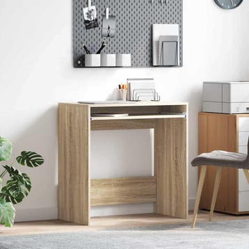 vidaXL Bureau Sonoma Eiken Bewerkt hout 77.5 x 43 x 79 cm, Verzenden, Nieuw