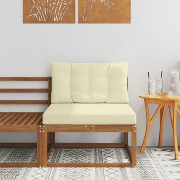 vidaXL Buiten Midden Sofa Naturel, Verzenden, Nieuw