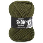 DROPS Snow Uni Colour - 92 donker mos - Wol Garen, Ophalen of Verzenden, Nieuw