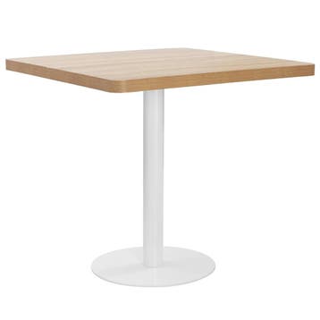vidaXL Bistrotafel 80x80 cm MDF lichtbruin, Huis en Inrichting, Tafels | Eettafels, Verzenden, Nieuw