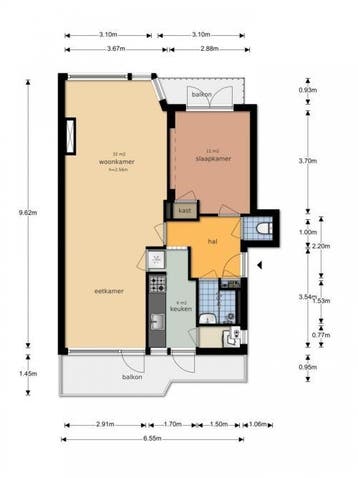 Te Huur 2 Kamer Appartement Victor Hugoplantsoen In Utrecht, Huizen en Kamers, Huizen te huur, Utrecht-stad, Direct bij eigenaar