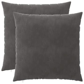 vidaXL Kussensloop 2 pcs HEERLEN Donkergrijs 65 x 65 cm, Verzenden, Nieuw