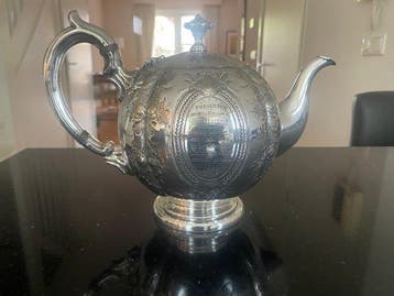 Samuel Smily - Theepot - .925 zilver - Waterford, mei 1876, Antiek en Kunst