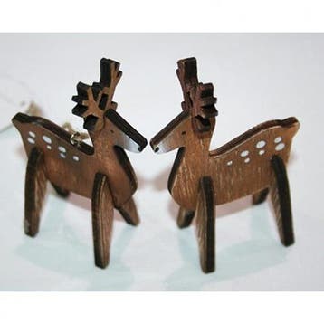 Houten rendier hertje Handmade 3D per stuk, Ophalen of Verzenden, Nieuw