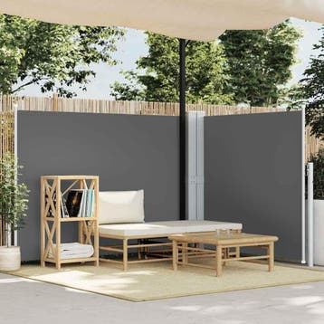 vidaXL Windscherm uittrekbaar 140x1000 cm antraciet, Verzenden, Nieuw