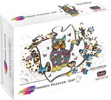 Rainbow Houten Puzzel - Kat (99 stukjes) | Eureka - Puzzels, Verzenden, Nieuw