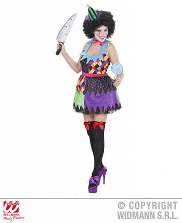 Kwaadaardige Clown dame outfit, Ophalen of Verzenden, Nieuw