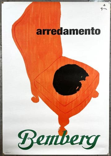 René Gruau - Arredamento Bemberg | Offset, Ind. Graf.