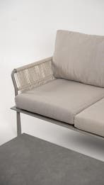 Hoek Loungeset - Trino - Aluminium - Beige - Datho Outdoor, Tuin en Terras, Tuinsets en Loungesets, Verzenden, Nieuw