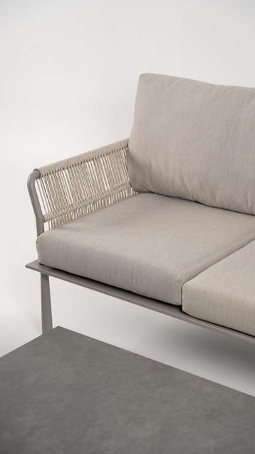 Hoek Loungeset - Trino - Aluminium - Beige - Datho Outdoor, Verzenden, Nieuw