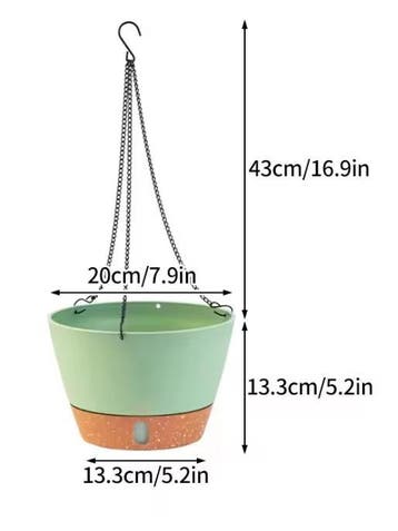 Zelf Watergevende Hangpotten 8/10inch Plastic Binnen/Buiten, Tuin en Terras, Bloempotten, Verzenden, Nieuw