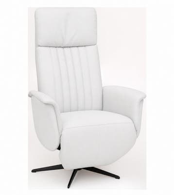 Relaxfauteuil Leerdam  - relaxfauteuils - Wit, Nieuw, Wit, Stof
