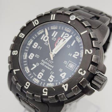 Luminox - All-black PVD Tritium Aviation F-117 Nighthawk -, Nieuw