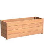 Hardhouten plantenbak Sevilla 150x50x57,4cm - Met bodem, Tuin en Terras, 100 cm of meer, Nieuw, Rechthoekig, 30 tot 60 cm