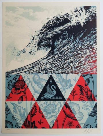Shepard Fairey (OBEY) (1970) - Wave Of Distress (Pangeaseed), Antiek en Kunst