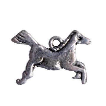 5 x metalen bedel paard zilver kleur 19 x 13 mm oogje: 1,5mm, Ophalen of Verzenden, Nieuw, Bedel
