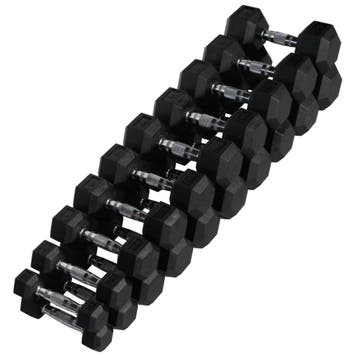 Hexa Dumbbellset | 110 kg - 1 t/m 10 kg - hex dumbbells, Sport en Fitness, Ophalen of Verzenden, Nieuw, Benen, Dumbbell