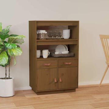 vidaXL buffetkast 67x40x108,5 cm massief grenenhout, Verzenden, 100 tot 150 cm, Nieuw, 50 tot 100 cm