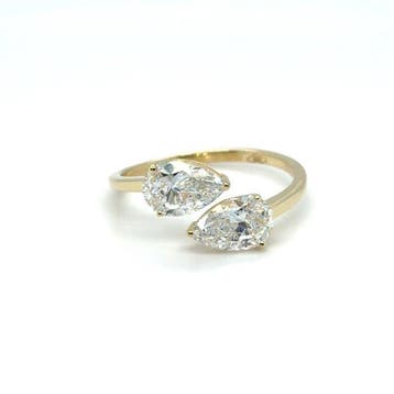 Zonder minimumprijs - Ring - 14 karaat Geel goud - 2.00ct., Nieuw