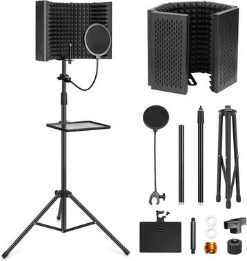 Microfoon Statief + Filter | 34% Korting | Professioneel, Muziek en Instrumenten, Ophalen of Verzenden, Zo goed als nieuw, Studiomicrofoon