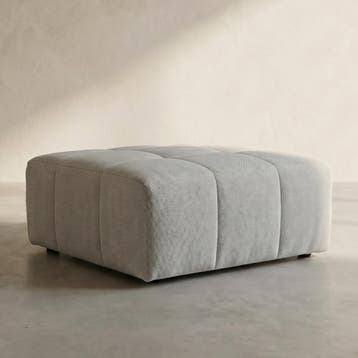 *WOONWINKEL* PEPP Interiors Wave Hocker Met Stiksels Ivoor, Verzenden, Nieuw