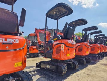 DELEKS® M100se Minigraafmachine Minigraver Kraan 1.0t KUBOTA, Ophalen of Verzenden, Graafmachine