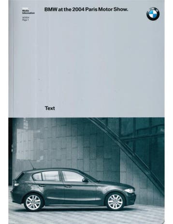 2004 BMW PARIJS HARDCOVER PERSMAP ENGELS, Boeken, Nieuw, BMW, Author