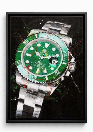 WOUW!!!! Rolex Submariner Date 116610LV Hulk by Fransman ART, Antiek en Kunst