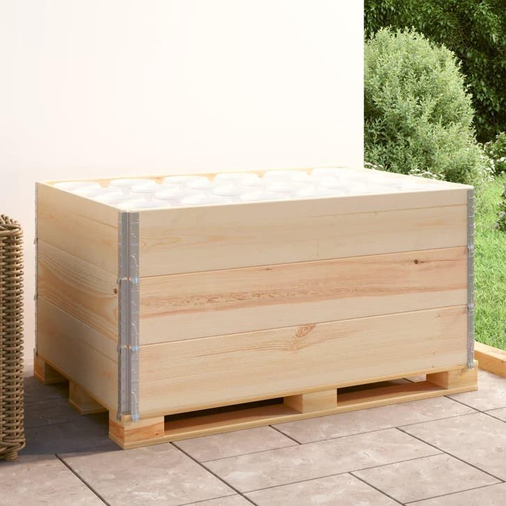 vidaXL Palletopzetranden 3 st 80x120 cm massief grenenhout, Zakelijke goederen, Partijgoederen en Retail | Verpakking en Verzending