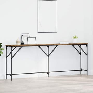 vidaXL Wandtafel Oud Hout 200 x 29 x 75 cm Gelaagd hout en, Huis en Inrichting, Verzenden, Nieuw