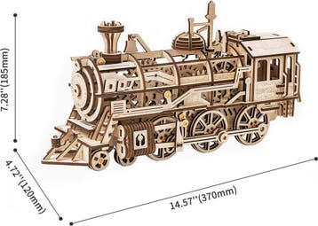 Robotime Locomotief hout DIY Modelbouw Knutselen (Recreatie), Verzenden, Nieuw