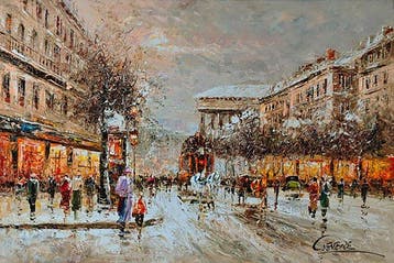Christof Vevers (1962) - Paris, Boulevard de la Madeleine, Antiek en Kunst